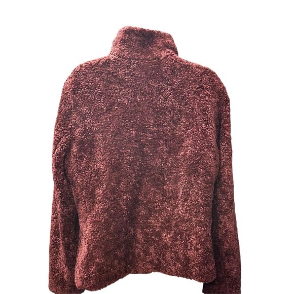 Pendleton Fuzzy Zip Jacket in Dark Red NWT Size Medium - Picture 3 of 7